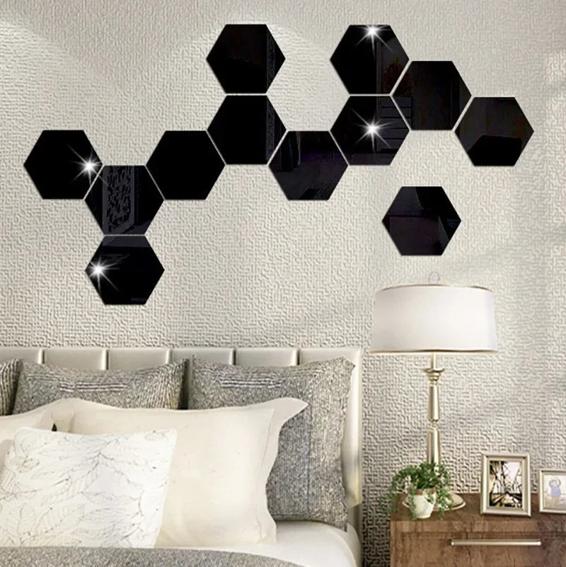 Miroir Hexagonal Autocollants