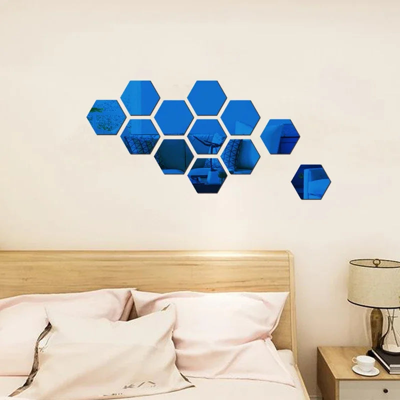 Miroir Hexagonal Autocollants