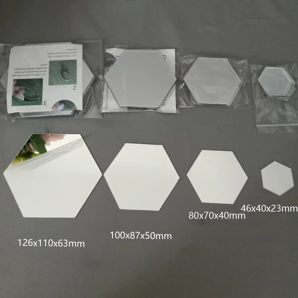 Miroir Hexagonal Autocollants