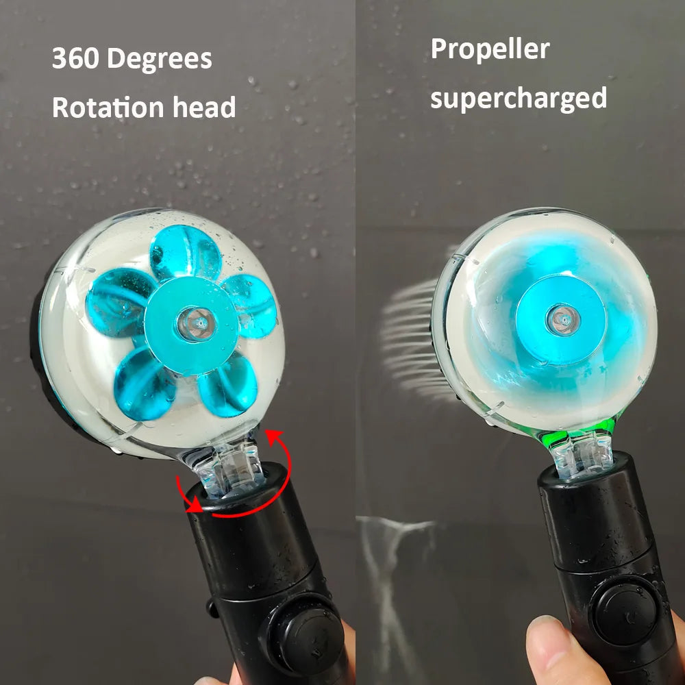 Pommeau de douche à Hélice LED