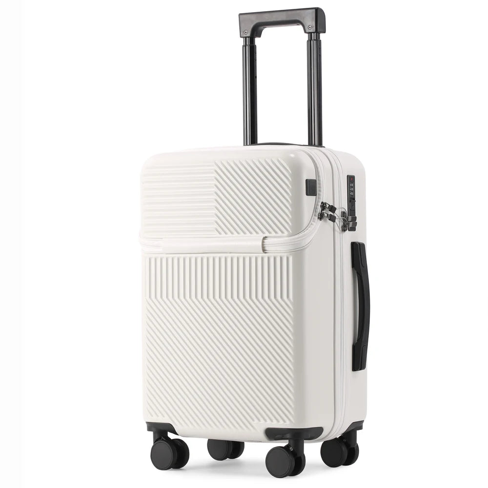 Valise d'affaires élégante avec porte-gobelet compact et chargeur de téléphone intégré