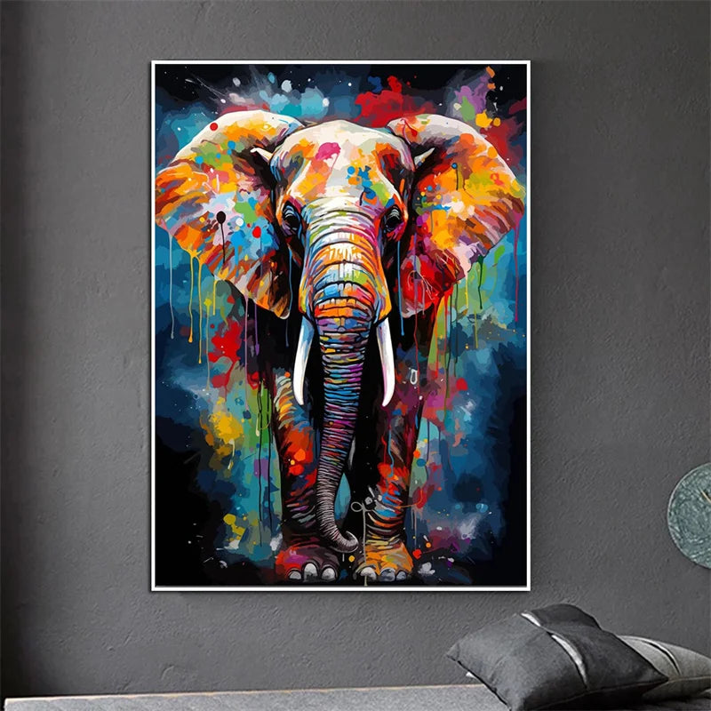 Tableau animal multicolor