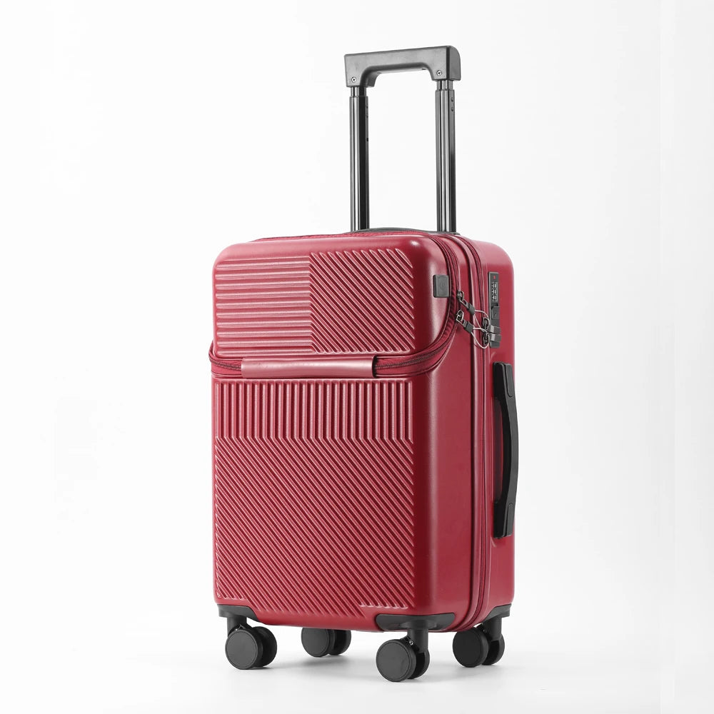 Valise d'affaires élégante avec porte-gobelet compact et chargeur de téléphone intégré