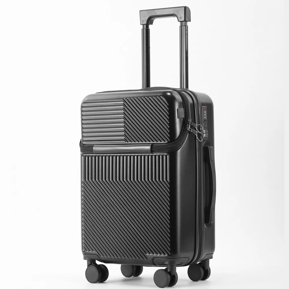 Valise d'affaires élégante avec porte-gobelet compact et chargeur de téléphone intégré