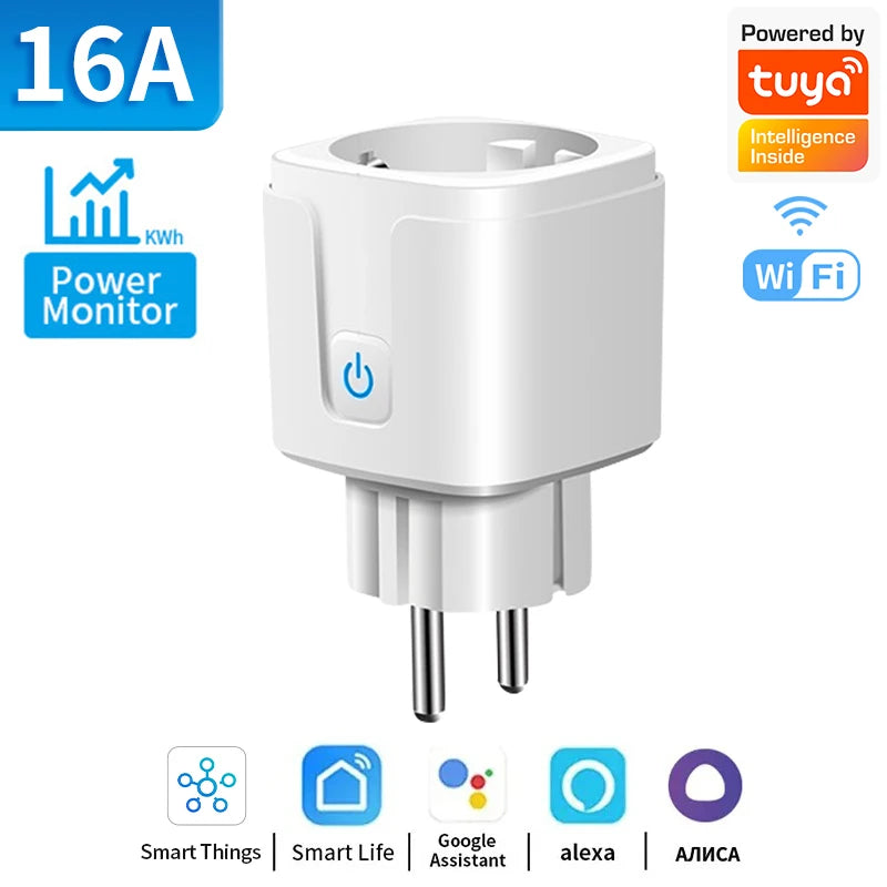Prise Connectée WiFi 20A avec Minuteur et Suivi Énergie – Alexa / Google home