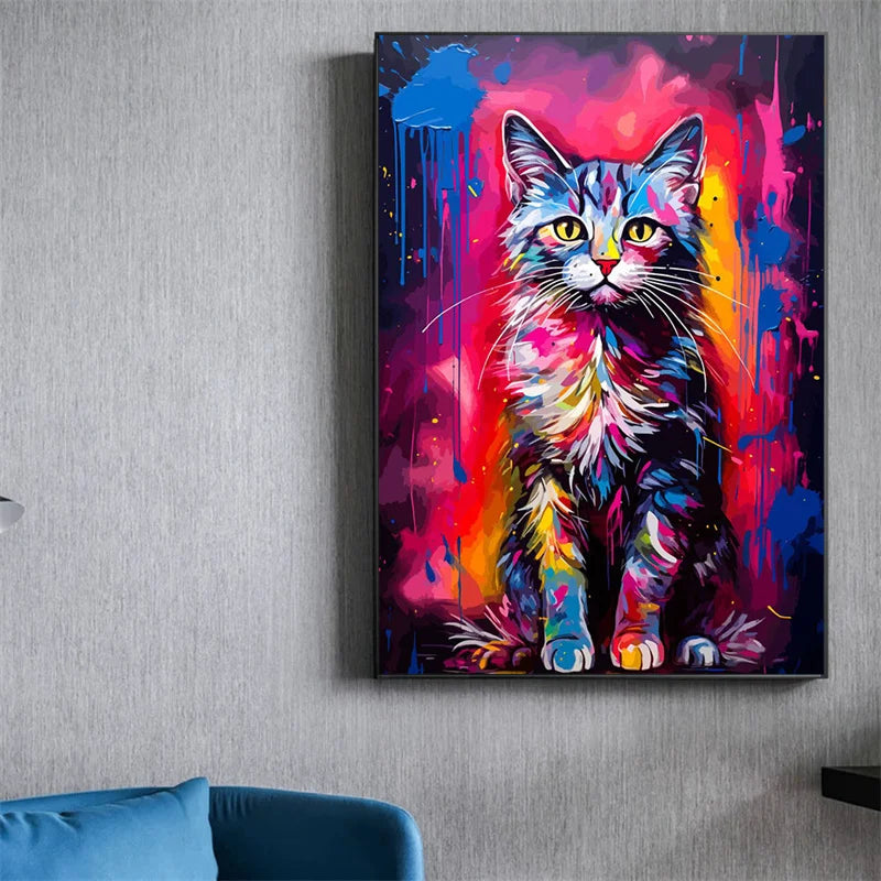Tableau animal multicolor