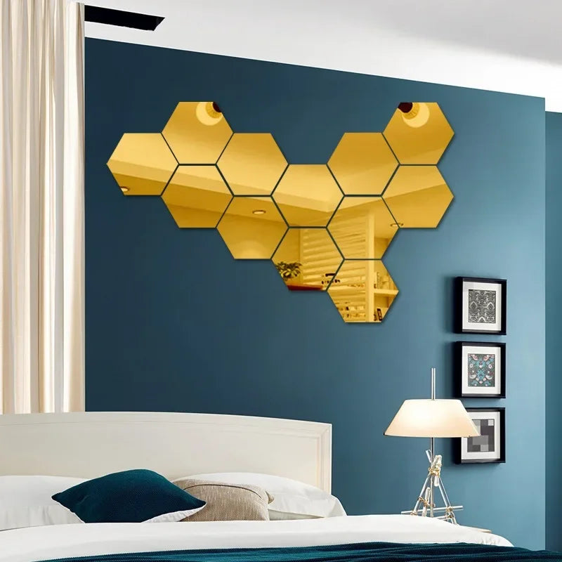 Miroir Hexagonal Autocollants
