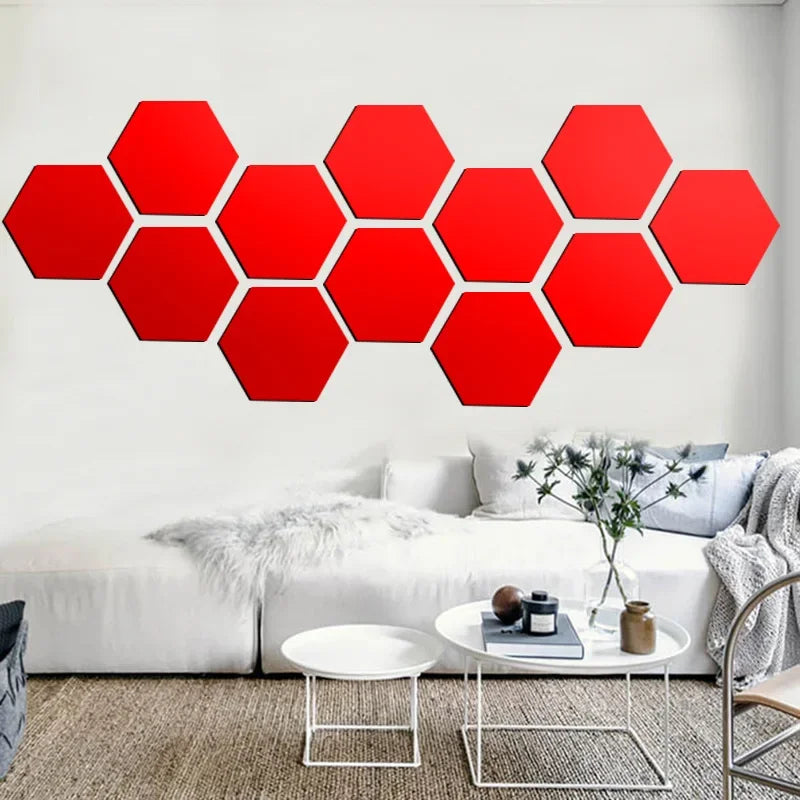 Miroir Hexagonal Autocollants