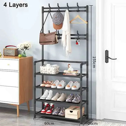 Étagère à chaussures et manteaux pour l'entrée de la maison