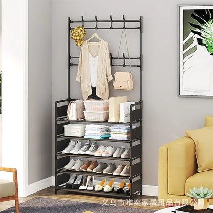 Étagère à chaussures et manteaux pour l'entrée de la maison