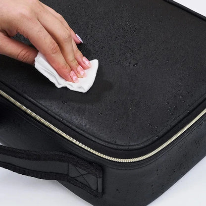 Trousse de Maquillage Imperméable avec Miroir LED – Grande Capacité