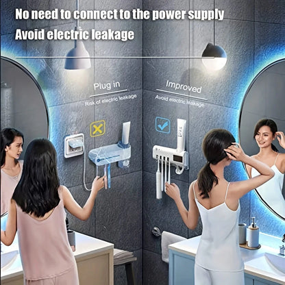 Distributeur et désinfecteur de brosse à dents intelligent