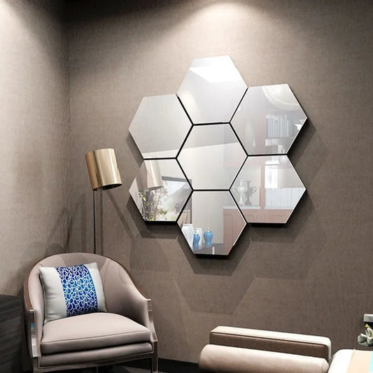Miroir Hexagonal Autocollants