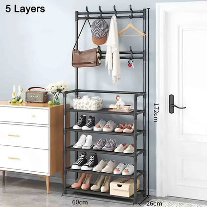 Étagère à chaussures et manteaux pour l'entrée de la maison