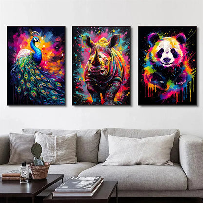 Tableau animal multicolor