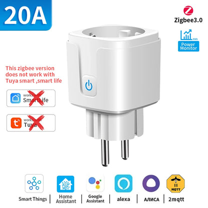 Prise Connectée WiFi 20A avec Minuteur et Suivi Énergie – Alexa / Google home