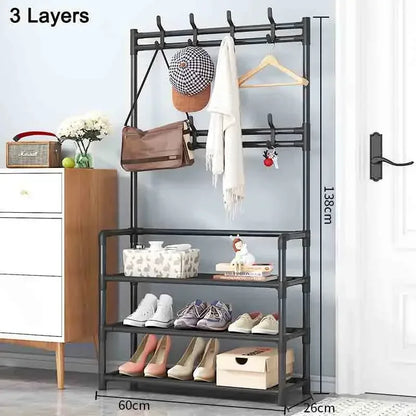 Étagère à chaussures et manteaux pour l'entrée de la maison