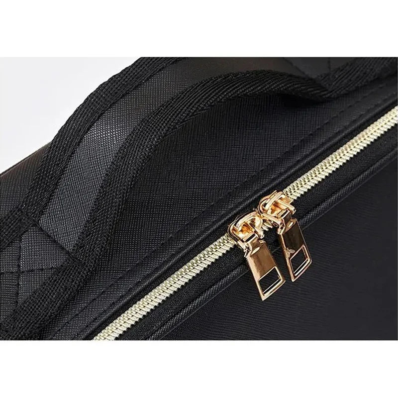 Trousse de Maquillage Imperméable avec Miroir LED – Grande Capacité