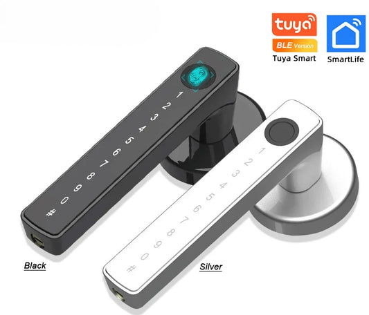 Serrure Électronique Intelligente 6 options d'ouverture – Empreinte, Mot de Passe, Carte, Clé, App Bluetooth & Code Temporaire